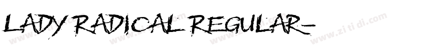 Lady Radical Regular字体转换